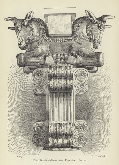 Capitel de Susa, Vista frontal, Louvre de French School