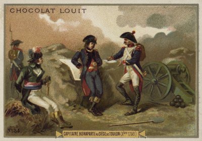 El Capitán Napoleón Bonaparte en el Sitio de Tolón, Guerras Revolucionarias Francesas, diciembre de 1793 de French School