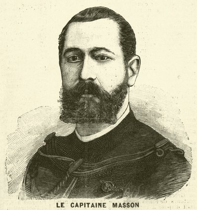 Capitán Pierre Masson, soldado y explorador francés (grabado) de French School