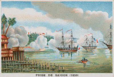 Captura de Saigón por los franceses, 1859 de French School