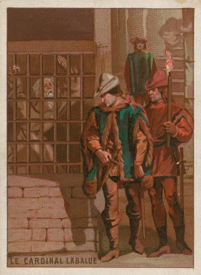 Cardenal Jean La Balue en prisión en 1469 de French School