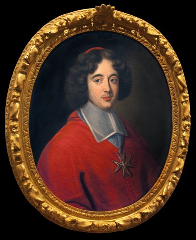 Cardenal de Bouillon, abad de Tournus de 1660 a 1715, iniciador de la construcción del hotel dieu. Pintura anónima, arte francés siglo XVII. Hotel Dieu, Museo Greuze, Tournus. de French School