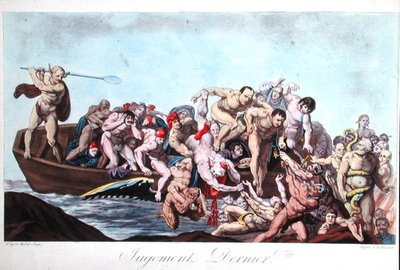 Caricatura que representa a Napoleón (1769-1821) en el Juicio Final, c.1815 de French School