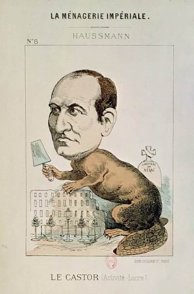 Caricatura del Barón Georges Eugene Haussmann (1809-91) como un castor, de 
