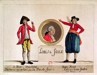 Caricatura de Luis XVI, Luis el Falso, de Le Père Duchesne, junio de 1791 de French School
