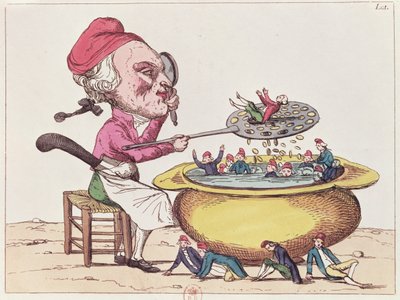 Caricatura de Maximilien de Robespierre (1758-94), 1793 de French School