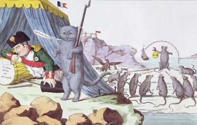 Caricatura de Napoleón Bonaparte (1769-1821) en Elba, c.1814-15 de French School