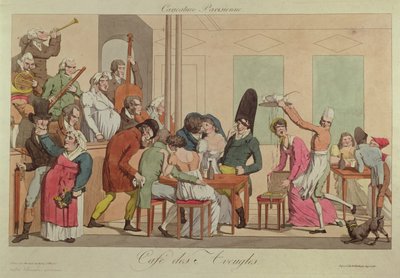 Caricatura del Café des Aveugles, c.1800 de French School