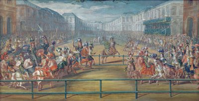 Carrusel de Amazonas en 1682 de French School