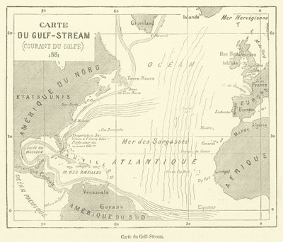 Mapa de la Corriente del Golfo de French School