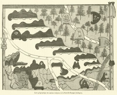 Mapa geográfico de los antiguos indígenas de la Nueva España, Aztecas de French School
