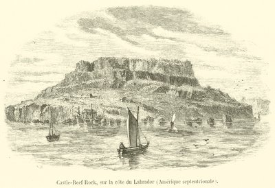 Castle-Reef Rock, en la costa de Labrador, América septentrional de French School
