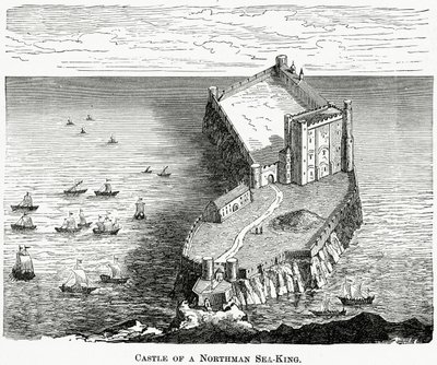 Castillo de un Rey del Mar Nórdico, c.1880 de French School