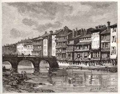 Castres - Languedoc-Rosellón-Mediodía-Pirineos - grabado en “La Francia ilustrada: geografía, historia, administración estadística” por V.-A. Malt-Brown. 1884 de French School