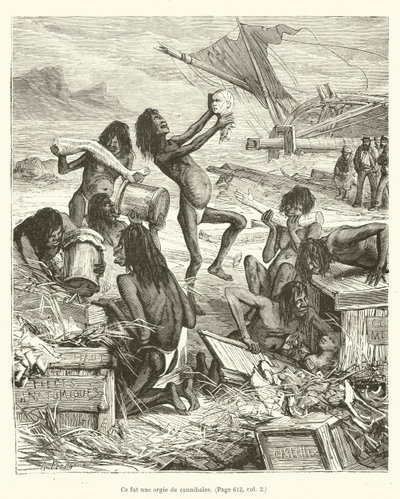 Fue una orgía de caníbales (grabado) de French School