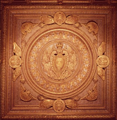 Techo del dormitorio de Enrique II (1519-59) de French School