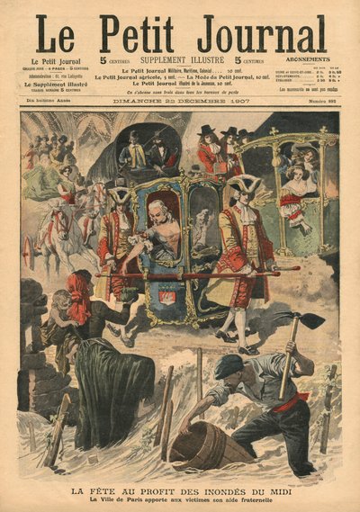 Celebración dada por la Ville de París en beneficio de las víctimas de la inundación en el sur de Francia, ilustración de 