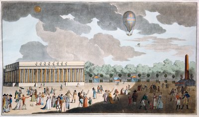 Celebración del Día de la Bastilla, 14 de julio en los Campos Elíseos, París en 1801 de French School