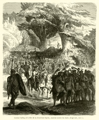 Cestio Galo, al frente de la duodécima legión, marcha contra los judíos de French School