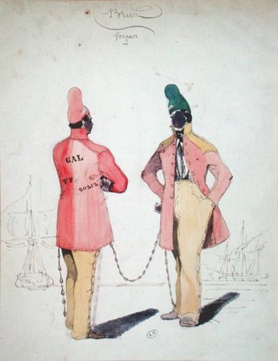 Convictos encadenados en Brest de French School