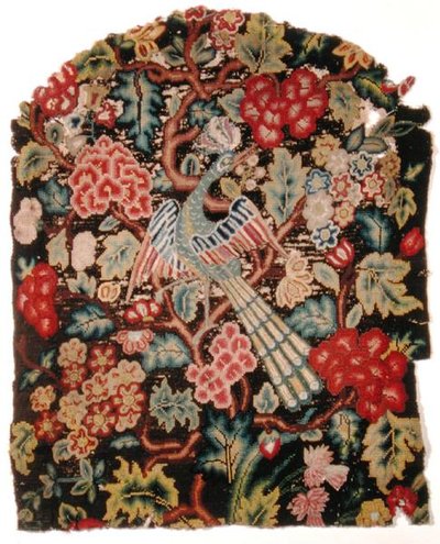 Respaldo de silla que representa un pájaro de French School
