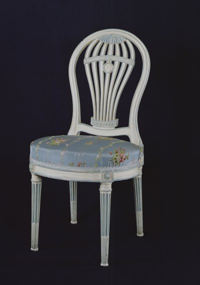 Silla con respaldo en forma de Montgolfiere, siglo XVIII de French School