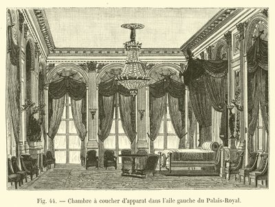 Dormitorio de aparato en el ala izquierda del Palais-Royal de French School