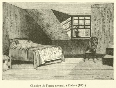 Habitación donde murió Turner, en Chelsea de French School