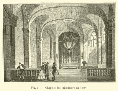 Capilla de los prisioneros en 1830 de French School