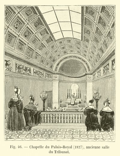 Capilla del Palais-Royal, 1827, antigua sala del Tribunado de French School