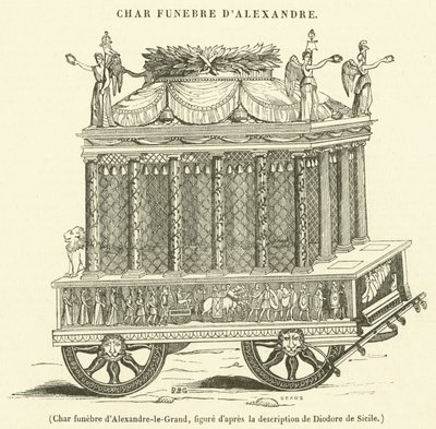 Carro fúnebre de Alejandro Magno de French School