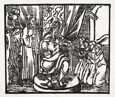 Carlomagno nombra caballeros a Reynauld, Guichard, Alard y Richardet, hijos del Duque de Aymon de French School