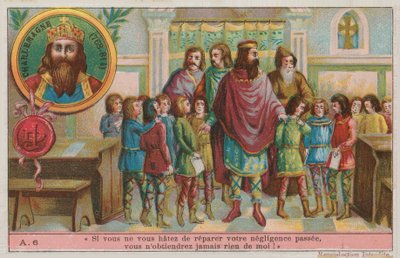 Carlomagno, fundador del Imperio Carolingio (768-814) de French School