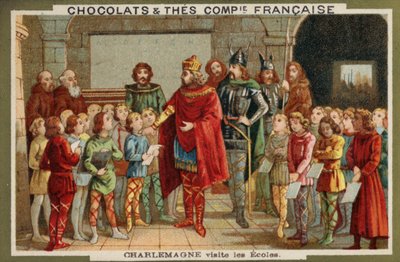 Carlomagno visitando una escuela de French School