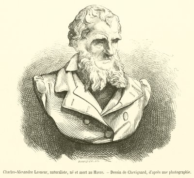 Charles-Alexandre Lesueur, naturalista, nacido y muerto en Le Havre de French School