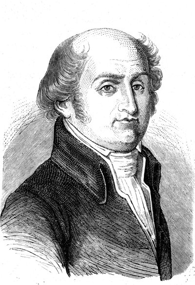 CharlesGilbert ROMME (1750-1795), matemático, revolucionario y político francés. Grabado 1868 de French School