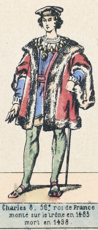 Carlos VIII, 56º rey de Francia, subió al trono en 1483, murió en 1498 de French School