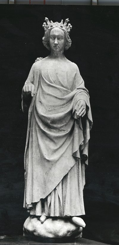 Carlos VI (1368-1422) rey de Francia, del Palais de Justice en Poitiers, original de finales del siglo XIV (molde de yeso) de French School