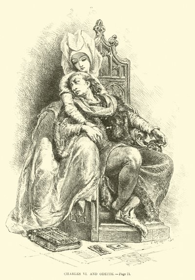 Carlos VI y Odette de French School