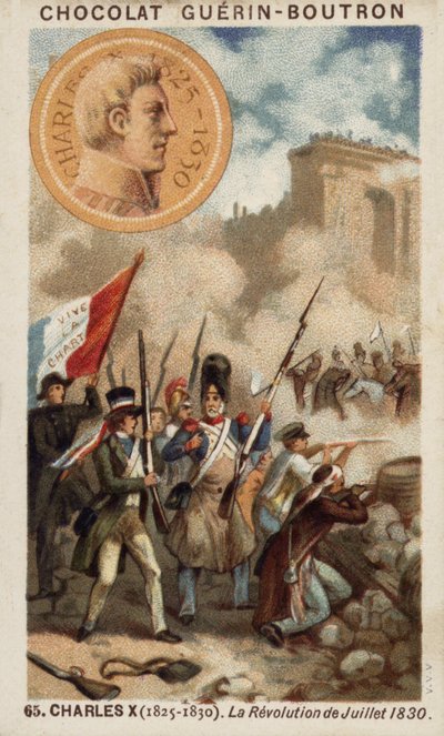 Carlos X de Francia y la Revolución de Julio de 1830 de French School