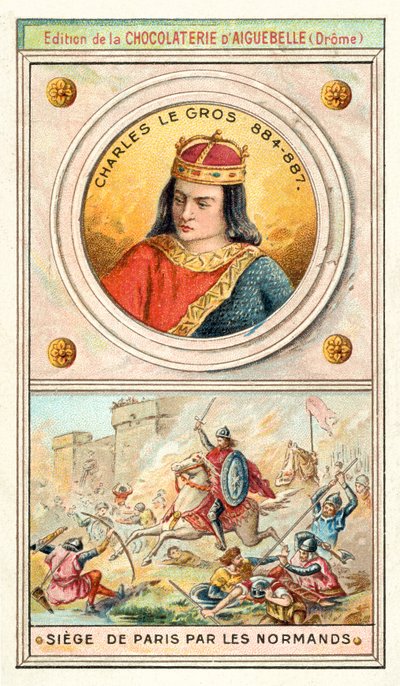 Carlos el Gordo y el asedio de París por los vikingos, 885-886 de French School