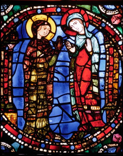 Catedral de Chartres, Vidriera que representa la Anunciación de la Virgen Azul (vidrieras) de French School