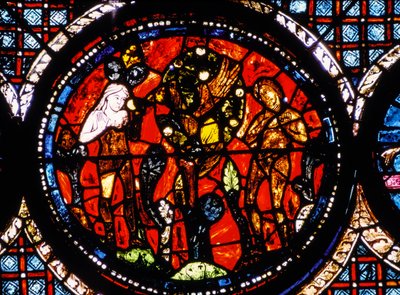 Catedral de Chartres, Vidriera circular del Buen Samaritano (vidrieras) de French School