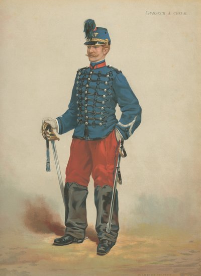 Cazador a caballo de French School