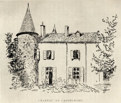 Chateau de Castelmore, de Memorias de Charles de Batz-Castelmore Conde de Artagnan, publicado en 1928 de French School