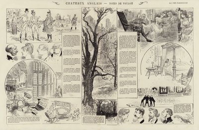 Castillos ingleses, Notas de viaje (grabado) de French School