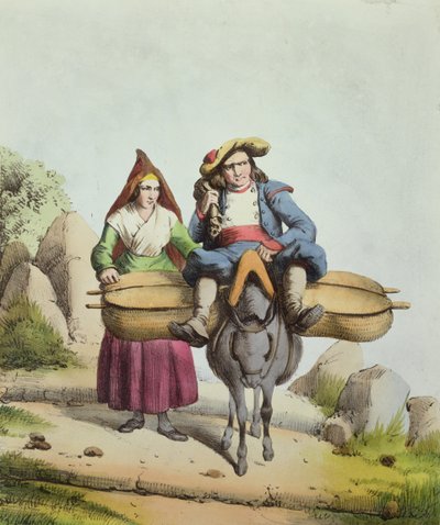 Vendedores de queso de la región de Tarbes, c.1840 de French School