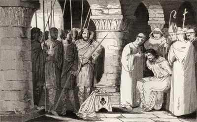 Childerico III (714-51) es destronado y confinado en un monasterio, de 