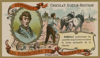 Tarjeta comercial de Chocolat Guerin-Boutron, Christophe Mathieu de Dombasle de French School