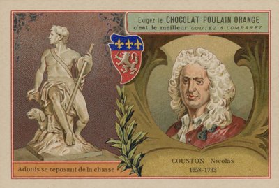 Tarjeta comercial de Chocolat Poulain Orange de French School